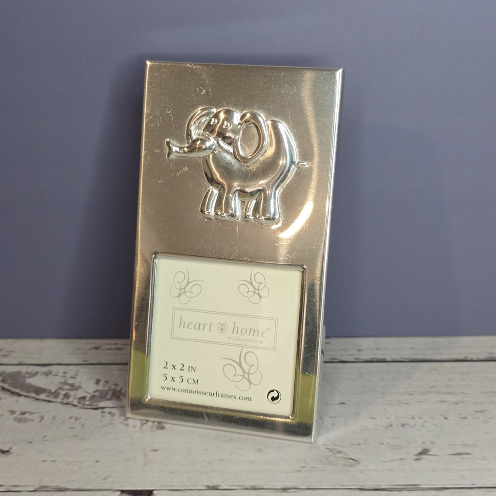 Silver Elephant Photo‎ Frame 2 x 2 Baby Decor